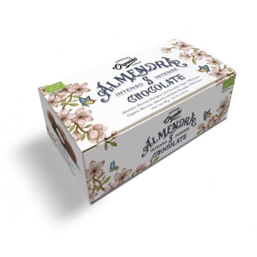 Almendra Marcona con chocolate negro 70% cacao.