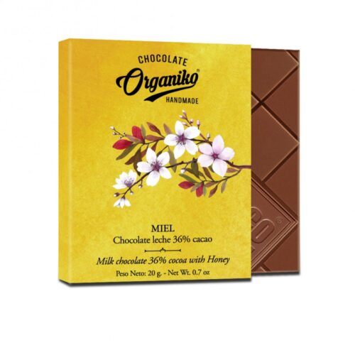 Chocolate con leche 36% cacao con miel