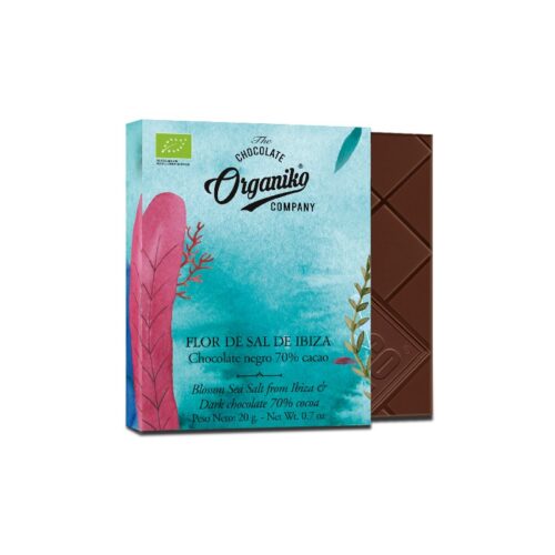 Chocolate negro 70% cacao con Flor de Sal de Ibiza