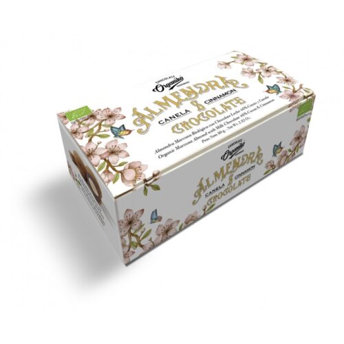 Almendra Marcona con Chocolate leche y canela.